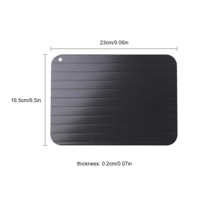 Description Picture 6 of itemFast Defrosting Tray Aluminium Alloy Thaw Food Defrosting Tray Safe Frozen Meat Fish Food Tray With Brush Meat Kitchen Gadgets