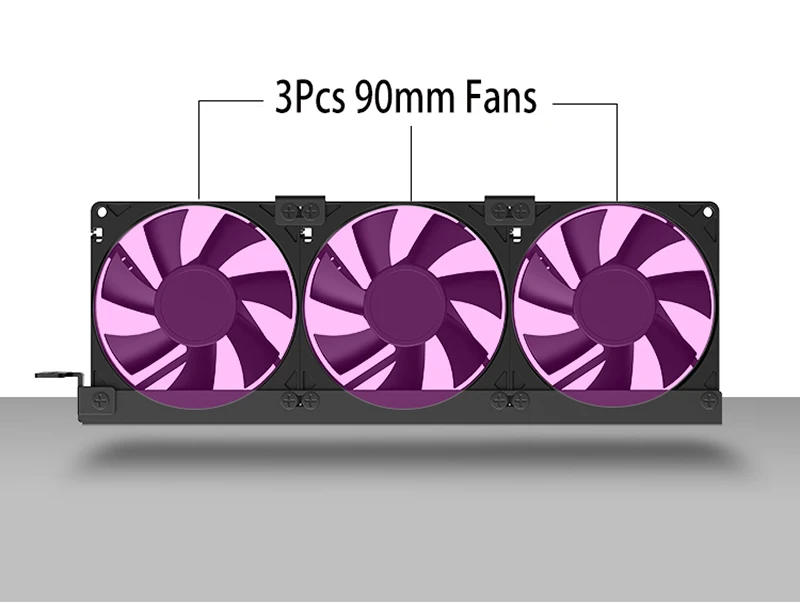 Description Picture 6 of itemTEUCER VC-C270H 300x100x20mm Universal Side ARGB 5V 3Pin Addressable Headers GPU Silent Cooling Fan for Most Graphics Cards