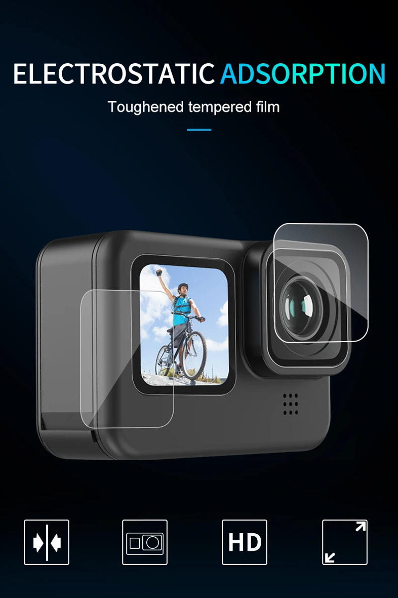 Description Picture 5 of itemTELESIN Tempered Glass Screen Protector for GoPro Hero 12 11 10 9 Black Lens Protection Protective Film GoPro Accessories