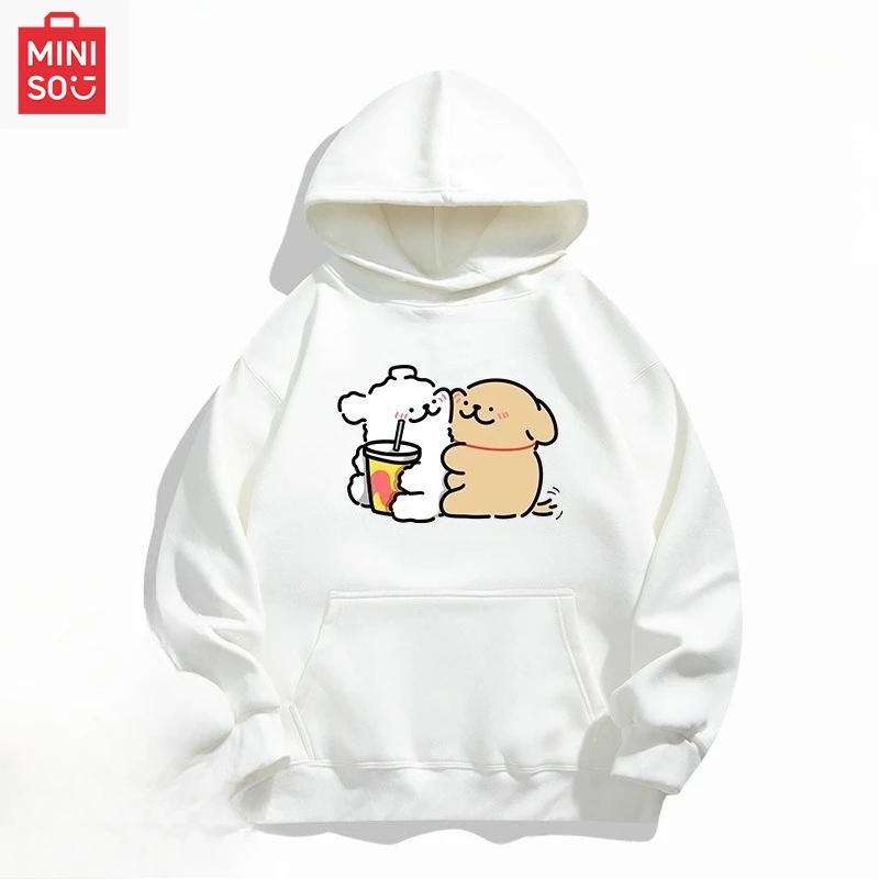 Description Picture 5 of itemMINISO co-branded Maltese printed hoodie with hood loose cartoonish multi-functional casual and cute girl