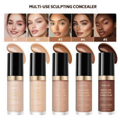 Super Coverage Concealer Multi-Use Cream Oil Free Long Lasting Hydrating Cover Contour Highlight and Retouch Face Makeup