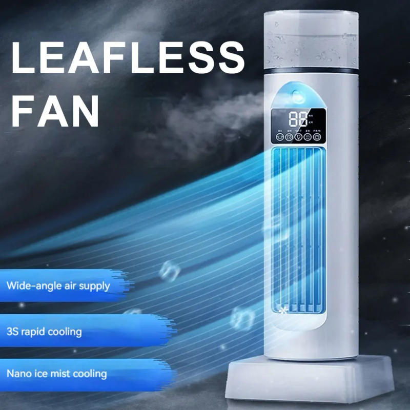 Description Picture 4 of itemBladeless Desktop Tower Fan Cooling Air Conditioner Standing Fan 6 Wind Speed Portable Electric Fan Air Cooler for Home Office