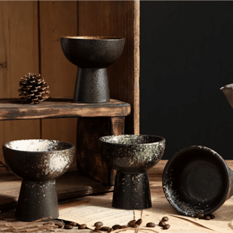 Description Picture 6 of itemHigh Feet Ceramic Bowl Dessert Bowl Ice Cream Cup Dinner Plate Serving Plates Fruit Plate Salad Bowls Soup Bowl  Snack Tray Dish