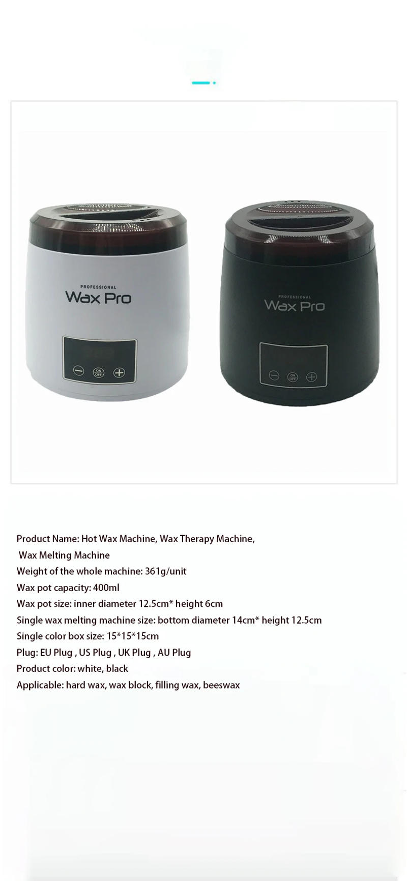 Description Picture 4 of itemElectric Bone Glue Heater Hot Wax Machine Paraffin Pot Warmer Hair Removal Waxing Machine Wax-melt Epilator Digital Display