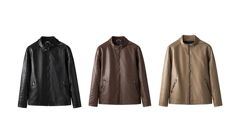 Description Picture 2 of itemMen's Motorcycle Clothing Jackets With High Repurchase Rate Casual Leather Coats Coat Vintage Male Especially Asymmetric Zip Man