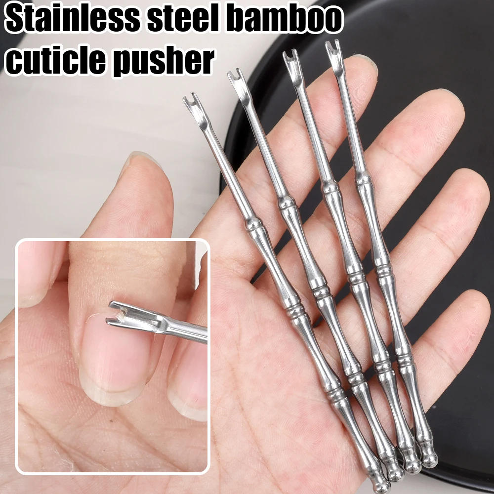 Description Picture 6 of itemProfessional Cuticle Remover Stainless Steel Dead Skin Pusher Nail Art Manicure Tools Nail Cleaner Trimmer Pushers
