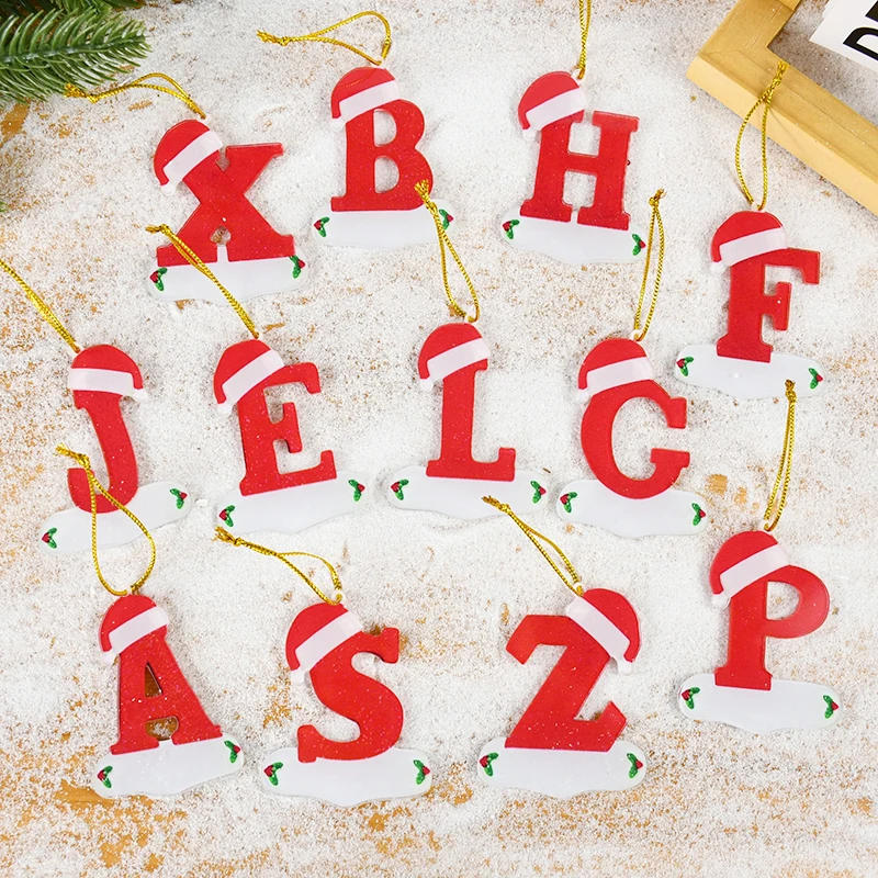 Description Picture 5 of itemChristmas Tree Decoration Letter Pendant 26 Letters Acrylic DIY Hanging Ornaments Merry Cristmas 2024 New Year Home Party Decors