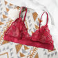 Wine red bra
