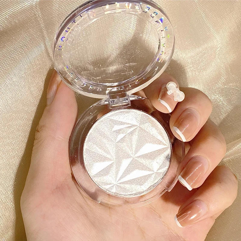 Description Picture 4 of item2 Colors Diamond Highlighter Powder Palette Glitter Face Contour Brighten Makeup Shimmer Ultra-concentrated Illuminate Cosmetic