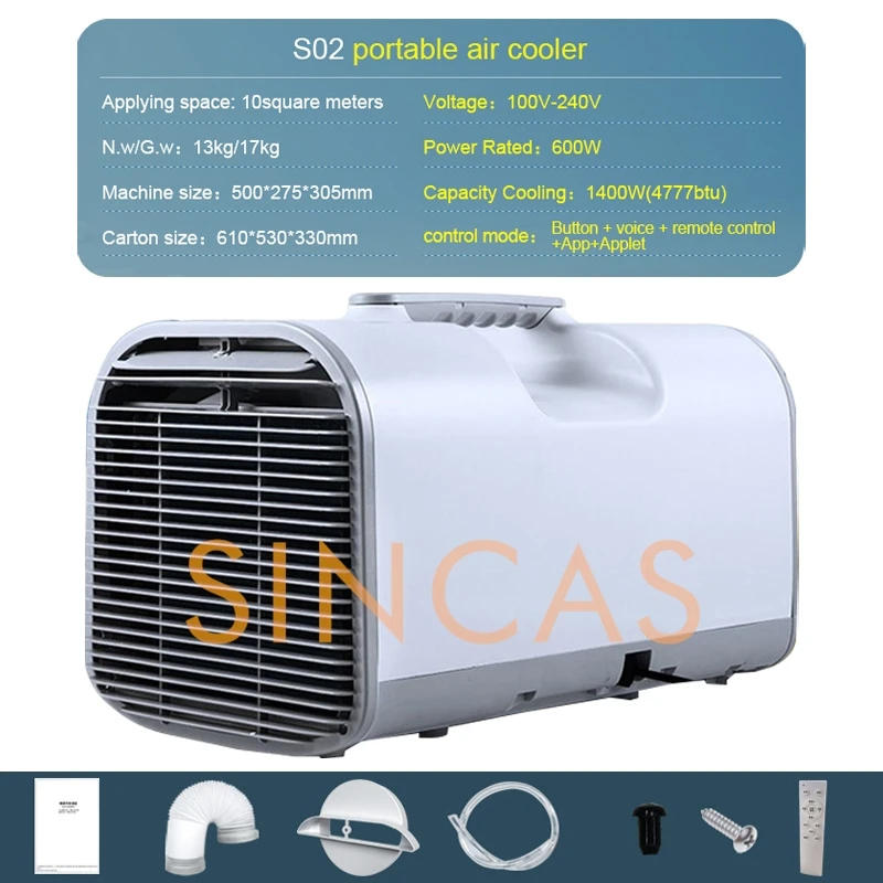 Description Picture 2 of itemPortable Air Conditioner Energy Saving 600W Mini Mobile Air-Con with Remote Control for Home Dorm Office Camping Pet Space