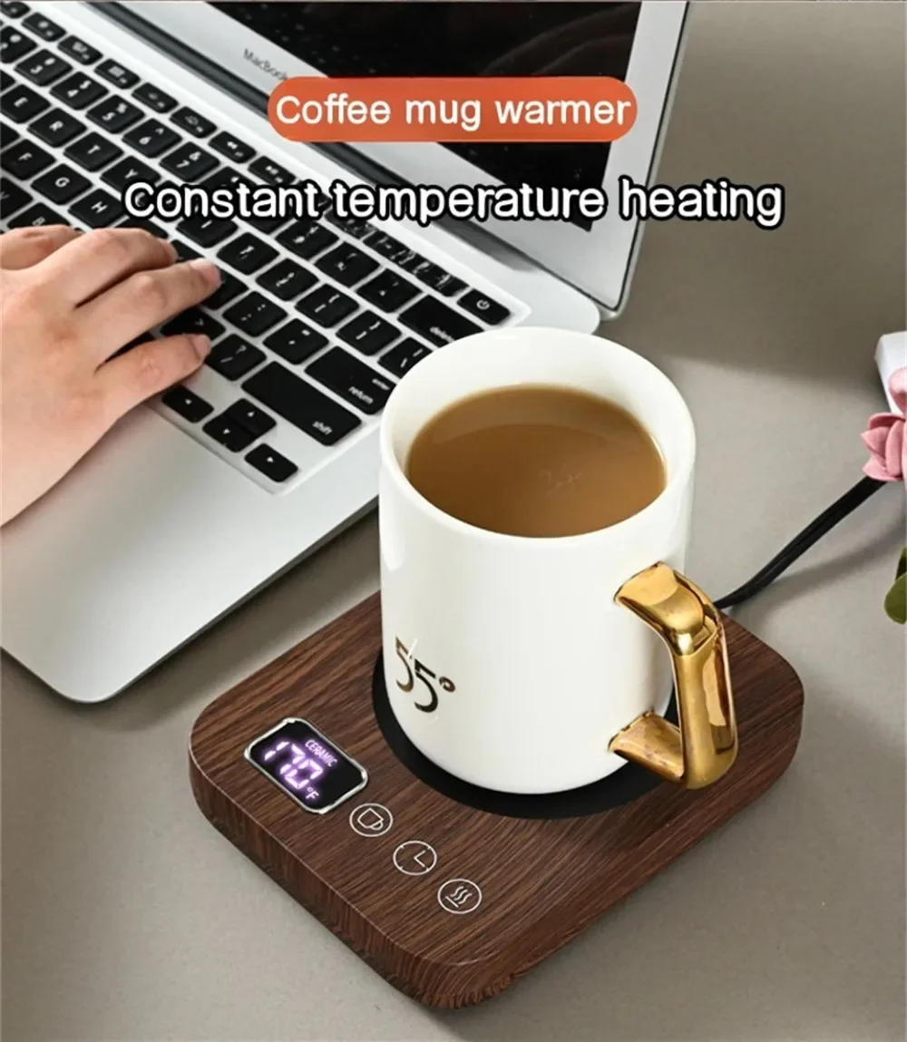 Description Picture 3 of item220V/110V Mug Warmer Milk Heating Pad Coffee Cup Coasters Smart Electric Beverage Warmer Insulat 3 Gear Adjustable Office Home