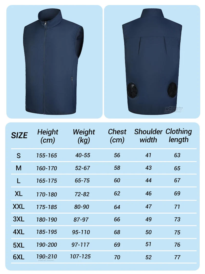 Description Picture 2 of item2024 Cool Vest Wearable Cooling Fan Vest Air-conditioned Clothes Cooling 13 Hours for High Temperature Work Fishing Vest Hiking