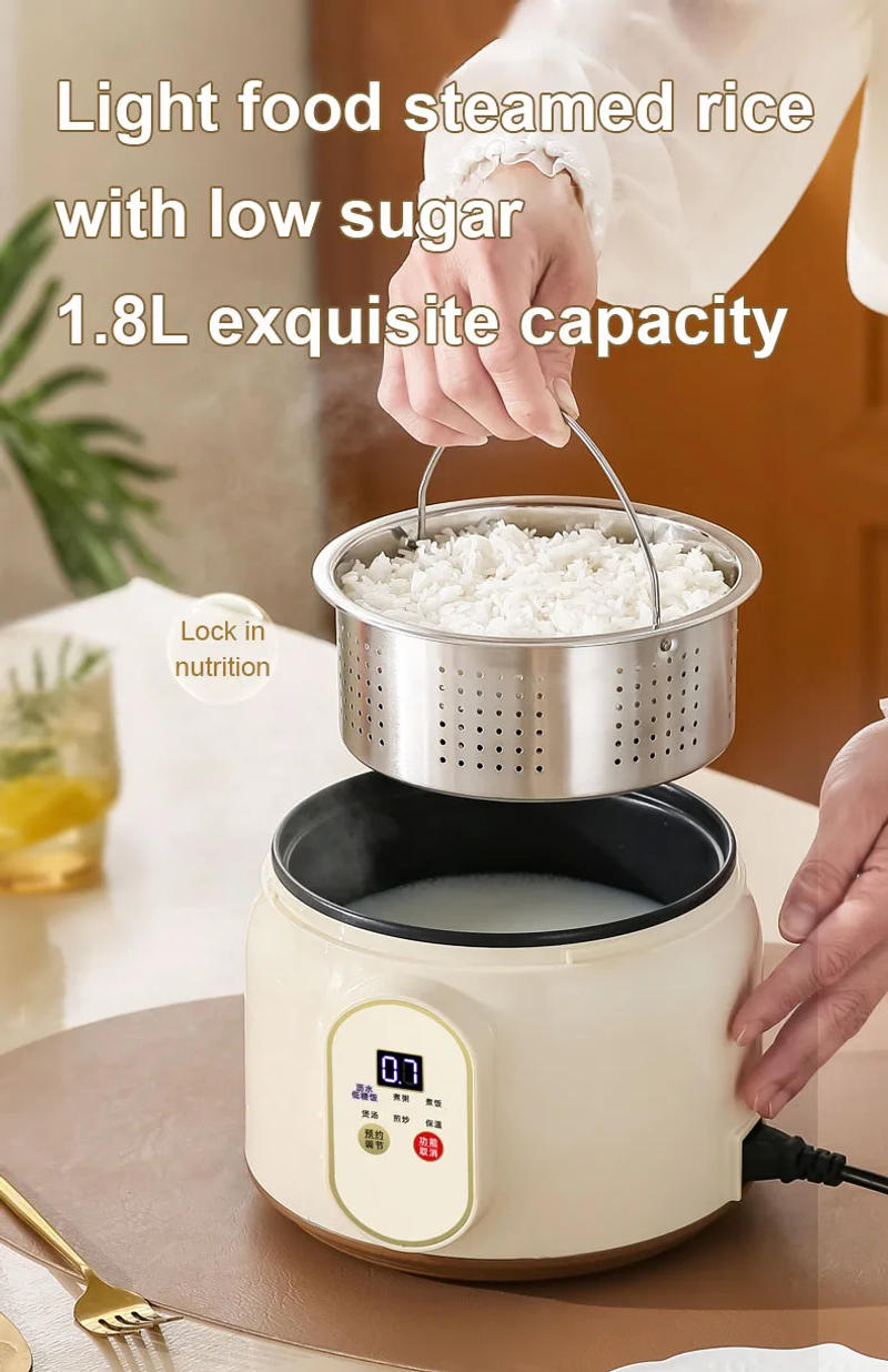 Description Picture 4 of itemLow Sugar Electric Rice Cooker Stainless Steel Food Steamer Meal Warmer Soup Porridge Stew Cooking Hot Pot Stir-Fry Pan Roaster