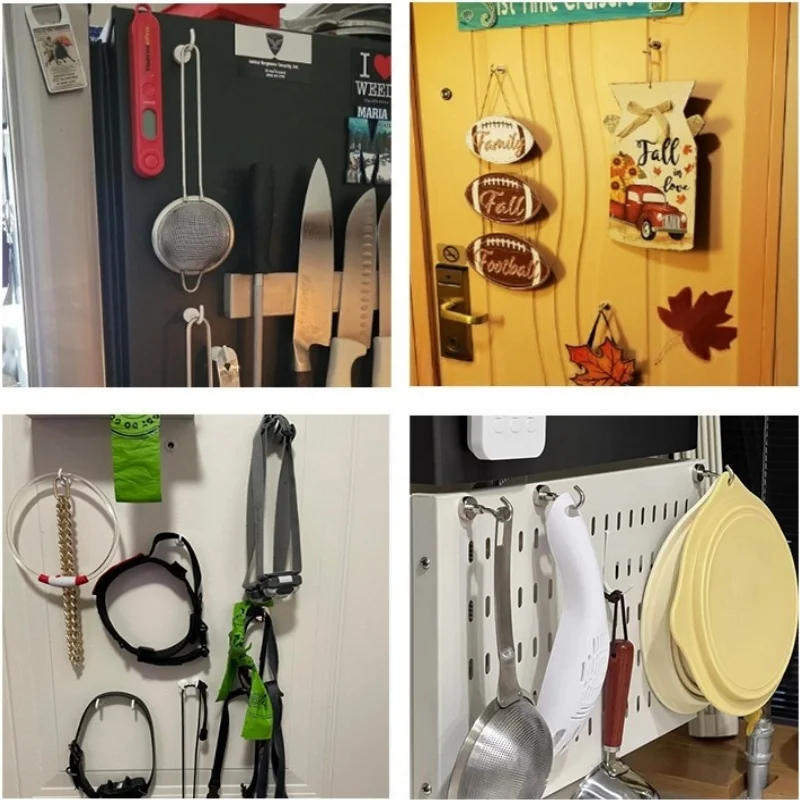 Description Picture 3 of itemSanMao Super Strong Neodymium Powerful Magnetic Hook Ring Metal Magnet with Curved Hook Hanger for Hanging Fridge Key 5pcs/10pcs