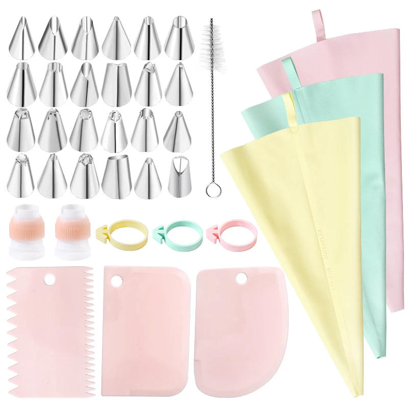 Description Picture 3 of itemFAIS DU 11-34PC/Set Silicone Pastry Bag With Nozzle Set Confectionery Tips DIY Icing Pipe Cupcake Nozzle Bag Cake Decoration Kit