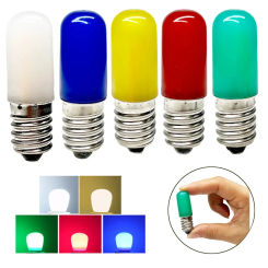 Mini LED Filament Bulb Refrigerator Light E14 E12 PC Cover For Refrigerator Freezer Decor Blue Yellow Cold Warm White 2W Lamps