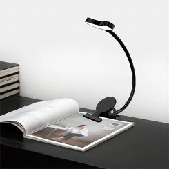 360° Flexible Reading Light Mini Clip Desk Lamp Portable Rechargeable LED Wireless Clamp Lamp Study Light Bedroom Accessories