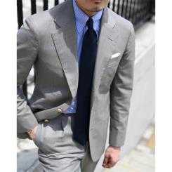 Fashion Grey Suit For Men Formal Business Blazer Wedding Groom Tuxedo Slim Fit Daily Blazer 2 Piece Jacket Pants Terno Masculino