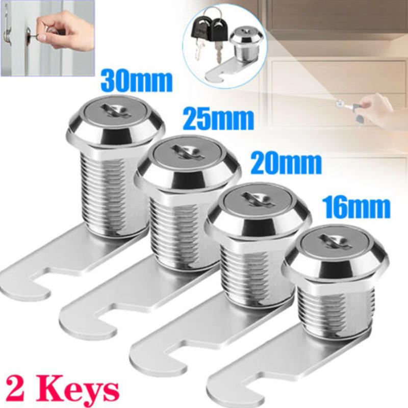 Description Picture 2 of item16/20/25/30mm Round Lock Door Lock For Cabinet Mailbox Drawer Office File Cabinet Cupboard Locker With 2 Key Home Supplies