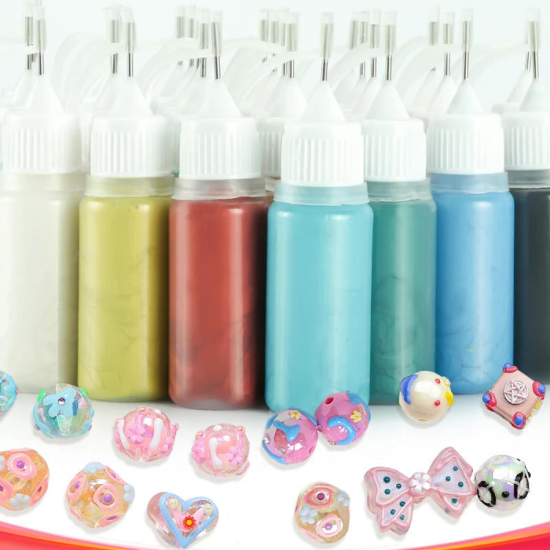 Description Picture 3 of item12ml 24 Colors 3D Resin Pigment DIY UV-Free Epoxy Resin Glue Liquid Colorant Dye Hand Painted DIY Beads Jewelry Making Tools