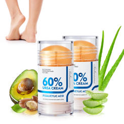 2 Pcs 60% Urea Foot Cream Stick with 2% Salicylic Acid, Foot Care Cream Moisturizer for Dry Cracked Feet, Knees, Hands