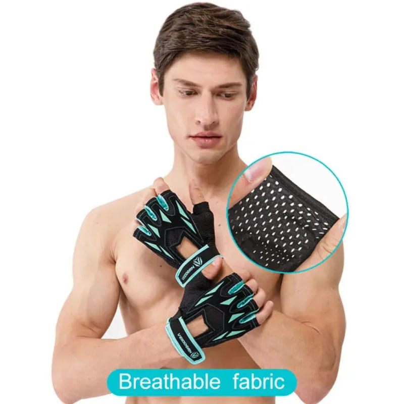 Description Picture 2 of item2023 Gym Gloves for Men Women Weight Lifting Half Finger Breathable Anti Slip Training Fitness Workout Gloves