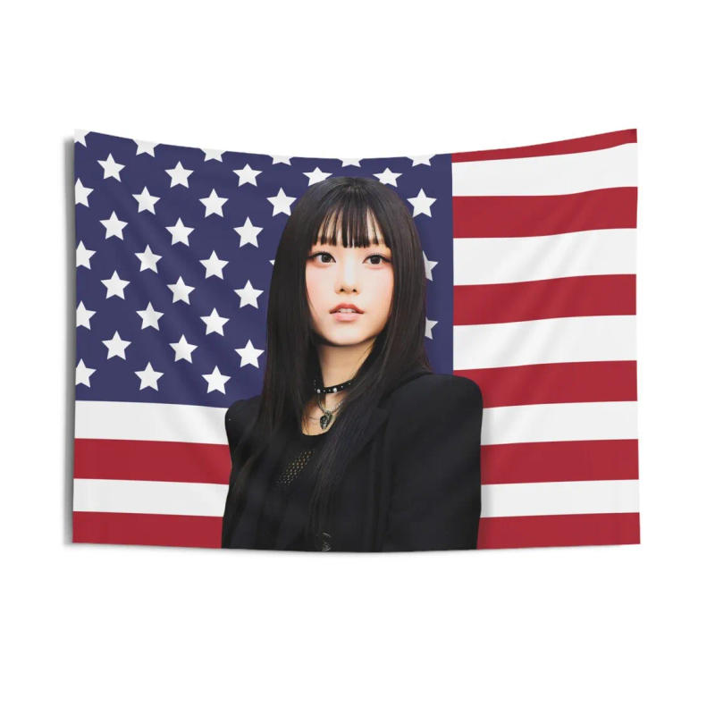 Description Picture 3 of itemHaerin Flag Banner 3×5FT Tapestry Printed Bedroom Dorm Decoration Aesthetics Wall Hanging Background Cloth Sofa Blanket