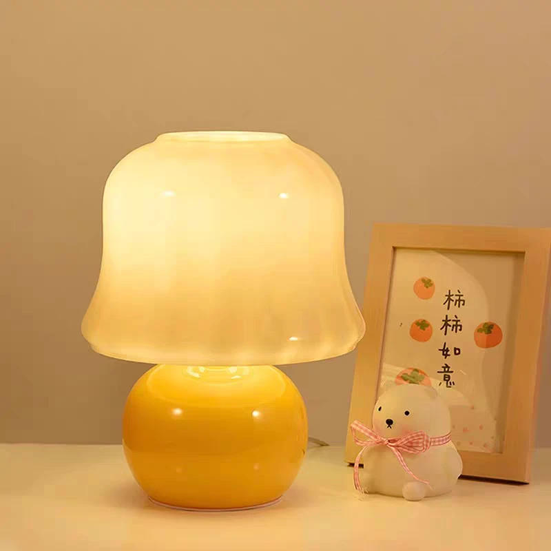 Description Picture 4 of itemLtalian Designer New Mushroom Night Light LED Living Room Bedroom Decor Bedside Decoration Lamps Modern Minimalist Desk Lights