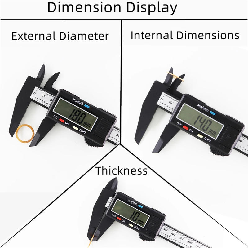 Description Picture 2 of item100Pcs Copper Washer Gasket Nut And Bolt Set Flat Ring Seal Assortment Kit With Box M4/M5/M6/M8/M10/M12/M14 For Sump Plugs