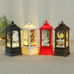 New LED Lantern Retro Ramadan Decor Islam Muslim Party Gifts Eid Mubarak Candles Night Light Eid Colorful Ramadan Ornaments 2024