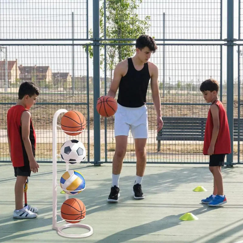 Description Picture 5 of itemMulti-Layer Basketball Storage Rack Football Display Shelf Kindergarten Volleyball Stand Holder Cast Iron Stand Display