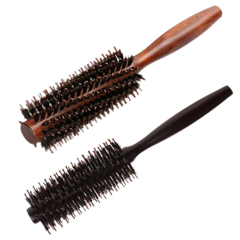 Description Picture 6 of itemCurly Round Roll Hair Brush Professional Comb Salon Barber Hairbrush with Wooden Handle Hairdressing Styling Tool
