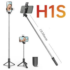 Selfie Stick Foldable Mini Tripod with Fill Light Bluetooth Remote Shutter Retractable Rod for Huawei Xiaomi iPhone Cell Phone