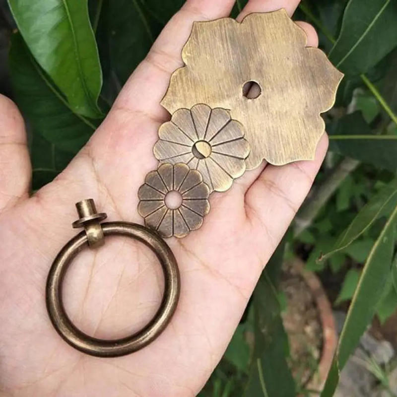 Description Picture 2 of itemDurable Cabinet Knocker Door Handles Dresser Pulls Drawer Knob Cabinet Drop Ring Pulls Cupboard Knobs