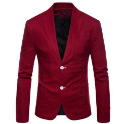 Men Blazer Popular Male Long Sleeves Korean Style Two Buttons Suit Jacket for Daily Wear Business Blazer Suit Top