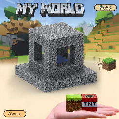 Game MineCraftion Dungeons Map DIY TNT Figure Model Toys MineCraftion Dungeons Cartoon world Modeler Creative Toys For Kid Gifts
