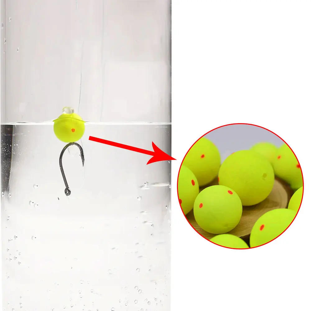 Description Picture 2 of item20pcs Fishing 6/8/10/12mm Anti Hanging Bottom Bait Beads Double Color Artificial Foam Floating Ball Lure Buoyancy Beans Tackle