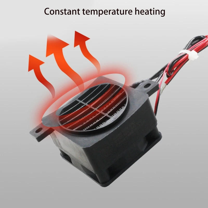 Description Picture 5 of item12V 120W Fan Heater PTC Heating Mini Ceramic Air Heater Electric Heater Parts High Temperature Resistance
