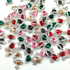 10pcs Luxury Shiny Saturn Planet Cross Nail Charms Jewelry 3D Crystal Rhinestones Nail Art Decorations Accessories Parts Gems