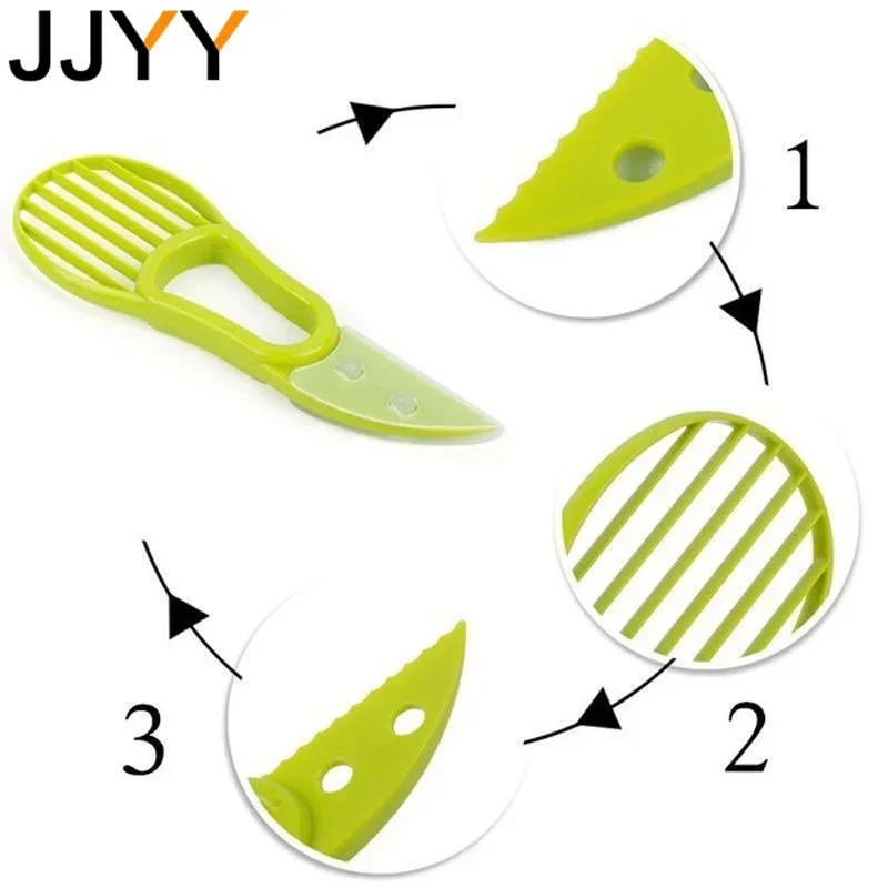 Description Picture 5 of itemMultifunctional Avocado Cutter Corer Butter Fruit Slicer Peeler Pulp Separator Plastic Knife Kitchen Tools Gadgets Accessories