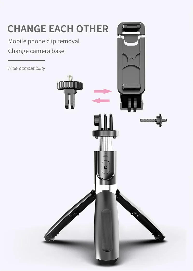 Description Picture 2 of itemSelfie Stick Tripod Foldable & Monopods Video stand Universal for Smartphones for Gopro ABAA