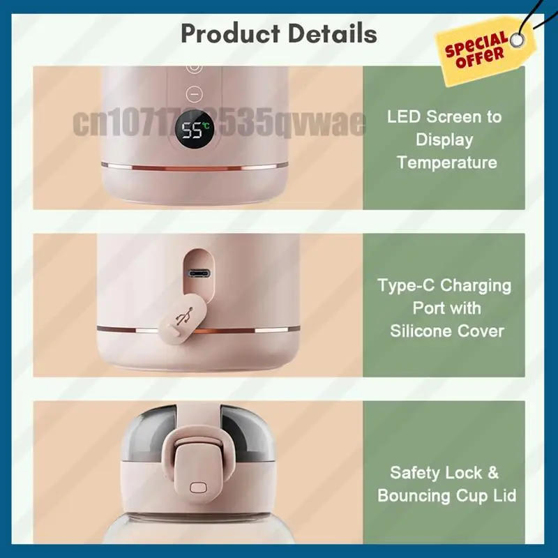 Description Picture 4 of item-A89Z Baby Bottle Warmers Wireless Electric Bottle Heaters Outdoor Baby Bottle Warmers