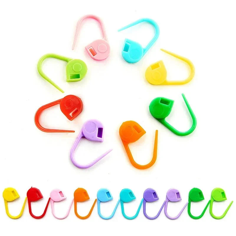 Description Picture 5 of item300/50pcs Plastic Resin Small Safety Pins Locking Stitch Markers Crochet Latch Knitting Tools Needle Clip Hook Sewing Tools