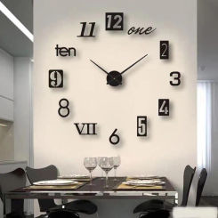 Modern Design Large Wall Clock 3D DIY Quartz Clocks Fashion Watches Acrylic Mirror Stickers Living Room Home Decor Horloge