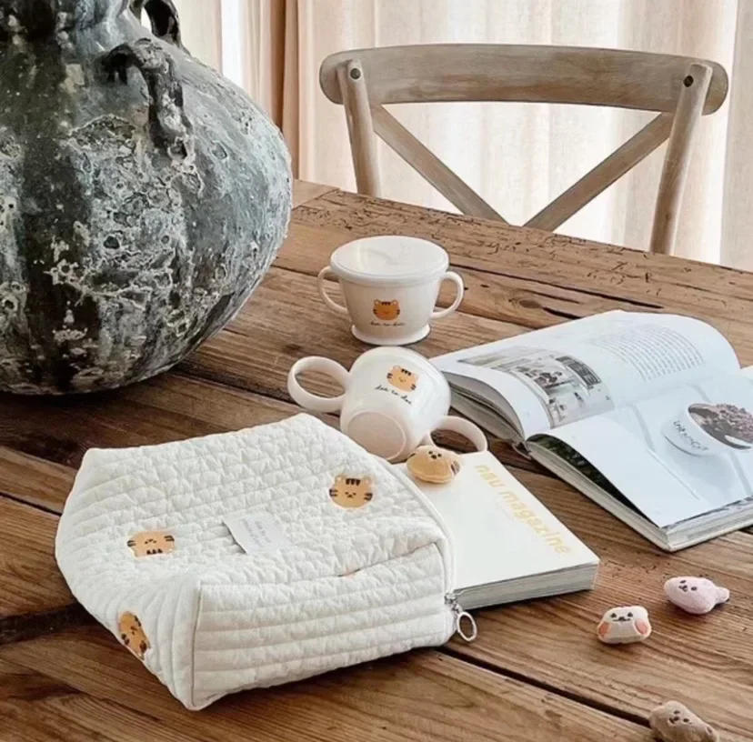 Description Picture 4 of itemPortable Stroller Nappy Bag Quilted Baby Diaper Caddy Organizer Embroidered Mommy Bags Babies Accessories Changing Bag Storage