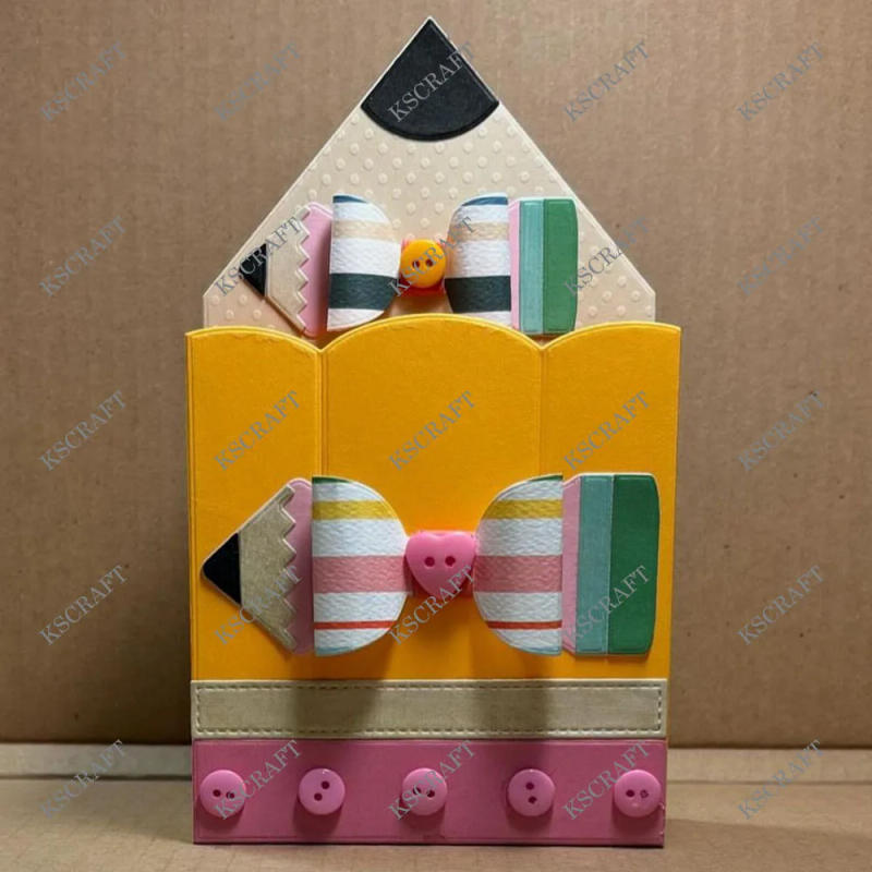 Description Picture 2 of itemKSCRAFT Pencil Gift Pouch Shaker Cutting Dies Stencils for DIY Scrapbooking Decorative Embossing DIY Paper Cards