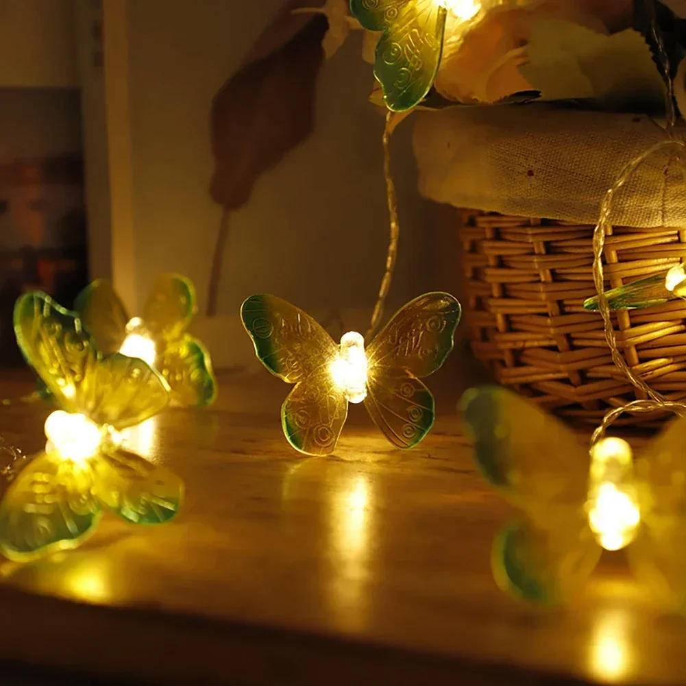 Description Picture 5 of item10/20 LEDs Butterfly Light String Led Fairy Light 1.5/3m Battery Holiday Garland for Christmas Wedding Festival Party Decoration