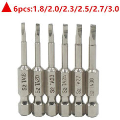 6Pcs/Set Magnetic Triangle Head Screwdriver Bits Set 1/4" Steel Anti-Slip Hex Screw Equipment Electric Power Tool Accessories