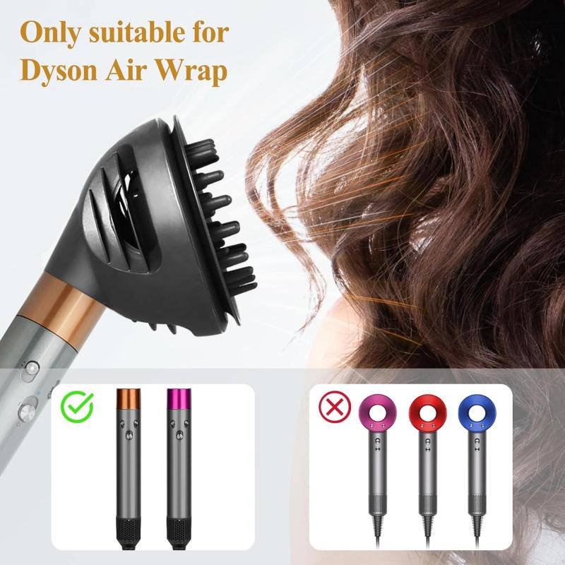 Description Picture 2 of itemWave And Curl Diffuser For Dyson Airwrap HS01/05/08 Two Airflow Dome Or Diffuse Modes Hair Diffuser Attachment Nozzles For Dyson