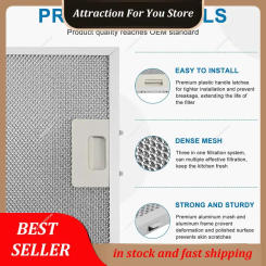 Hot Selling W10169961A 4-PCS Range Hood Filter Exhaust Grease Filter With 5-Layer Aluminum Mesh Microwave Compatible
